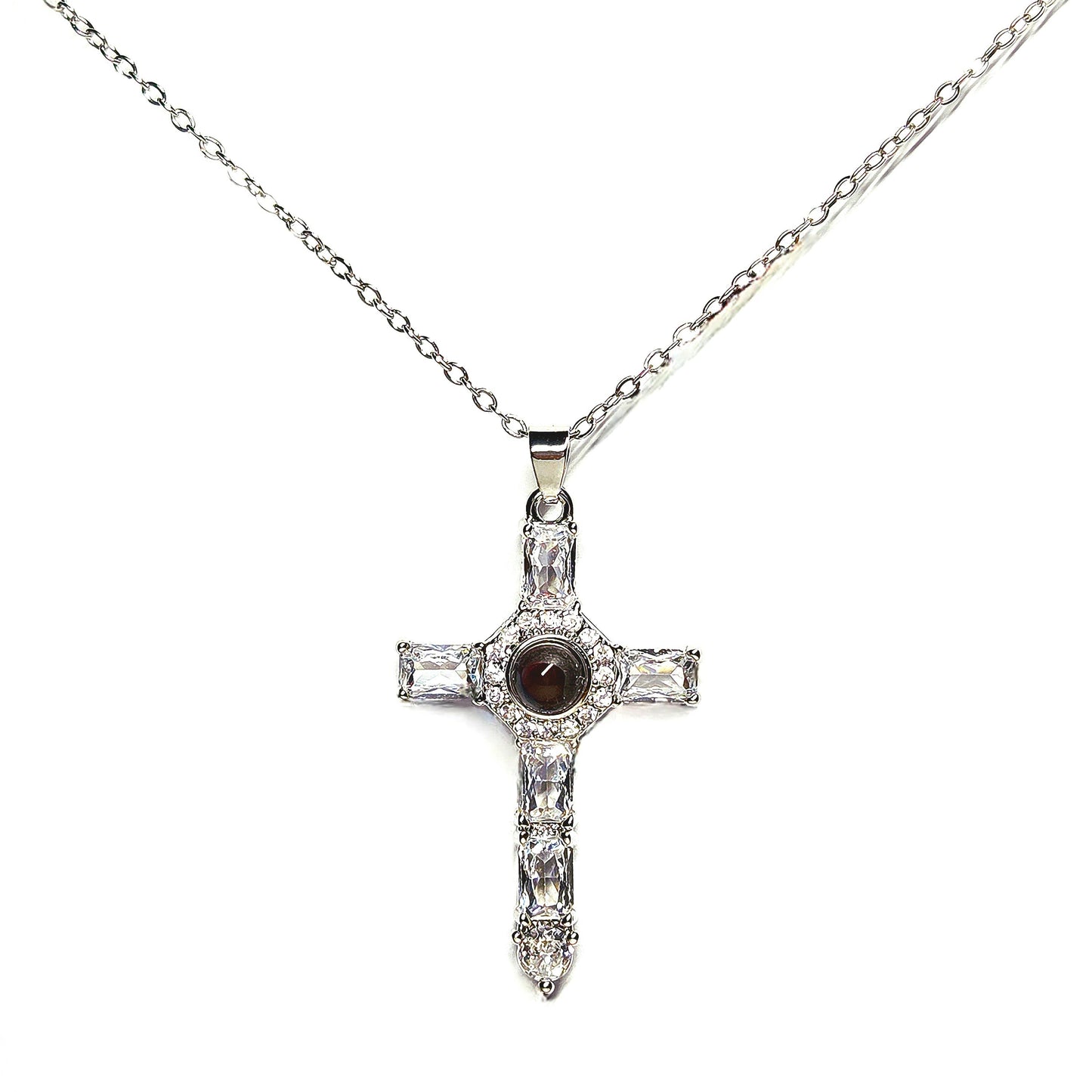 Faith in Light - Photo Projection Cross Necklace