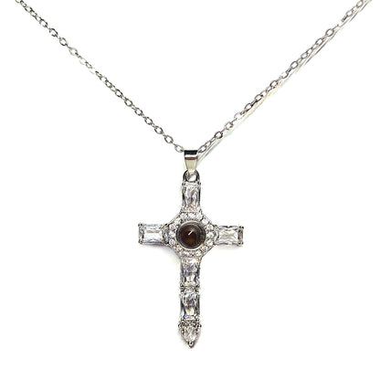 Faith in Light - Photo Projection Cross Necklace