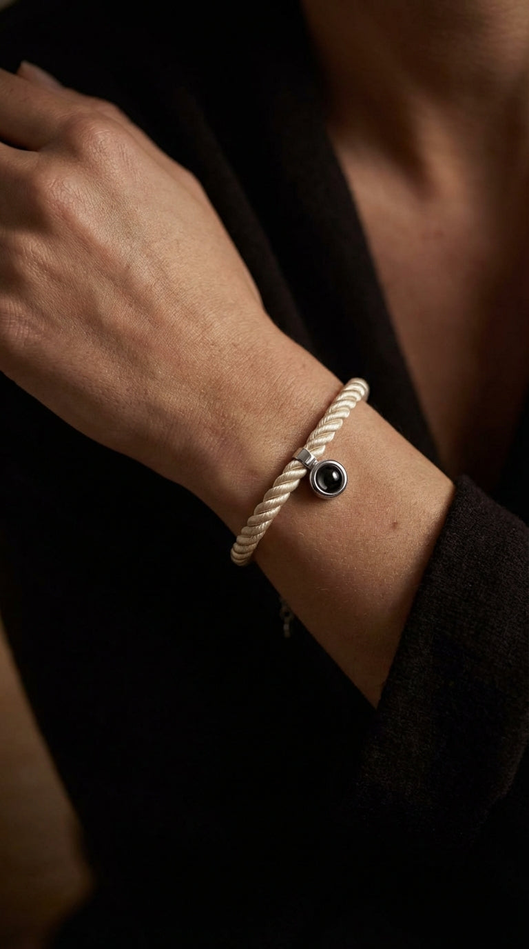 Personalised Classic Rope Photo Projection Bracelet