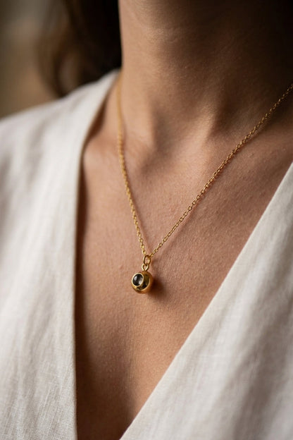 Personalised Classic Circle Photo Projection Necklace