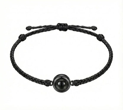 PhilU - Personalised Classic Loop Photo Projection Bracelet - Classic / Premium E-Coating Cooper / Black/Gunmetal