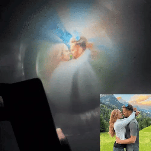 Personalised Classic Love Heart Photo Projection Necklace